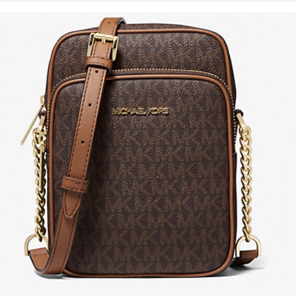 NWT Michael Kors Jet Set Travel Medium Logo Crossbody Bag